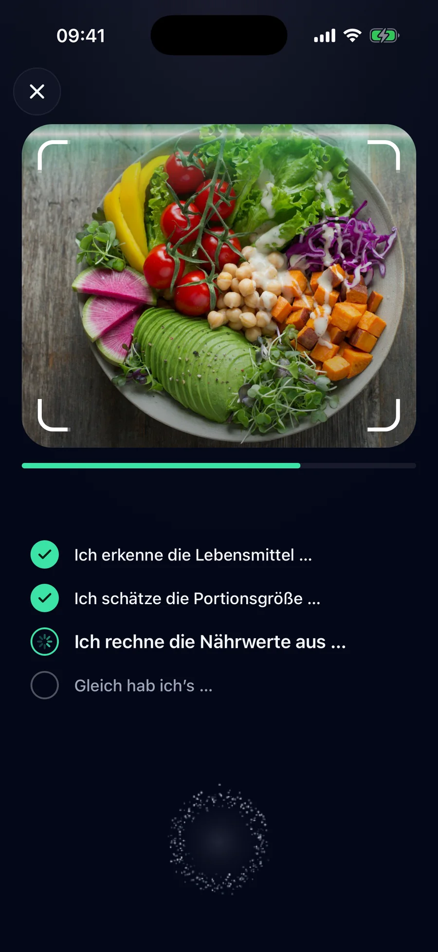 Foto-Scan läuft: NCX erkennt die Lebensmittel einer Bowl